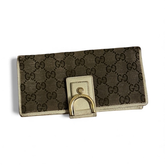 Gucci Vintage Monogram GG logo Long Folding Continental Wallet S - Picture 4 of 13